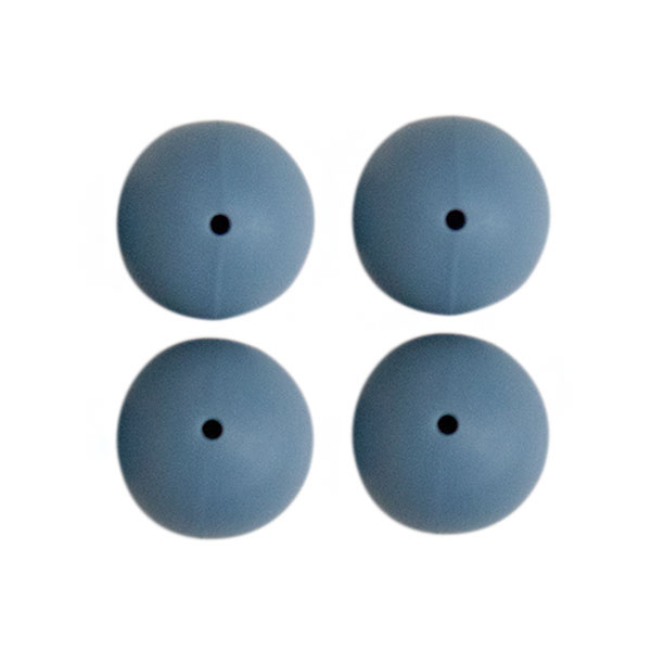 Go Handmade Siliconen Kralen 4 Stuks 33 Jeans Blauw