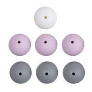 Go Handmade Siliconen Kralen 7 Stuks 16 Lavender Mix