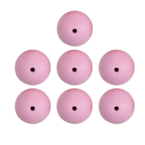 Go Handmade Siliconen Kralen 7 Stuks 19 Oud Roze