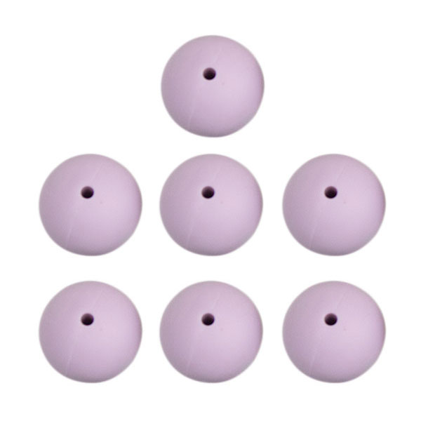 Go Handmade Siliconen Kralen 7 Stuks 21 Lavendel
