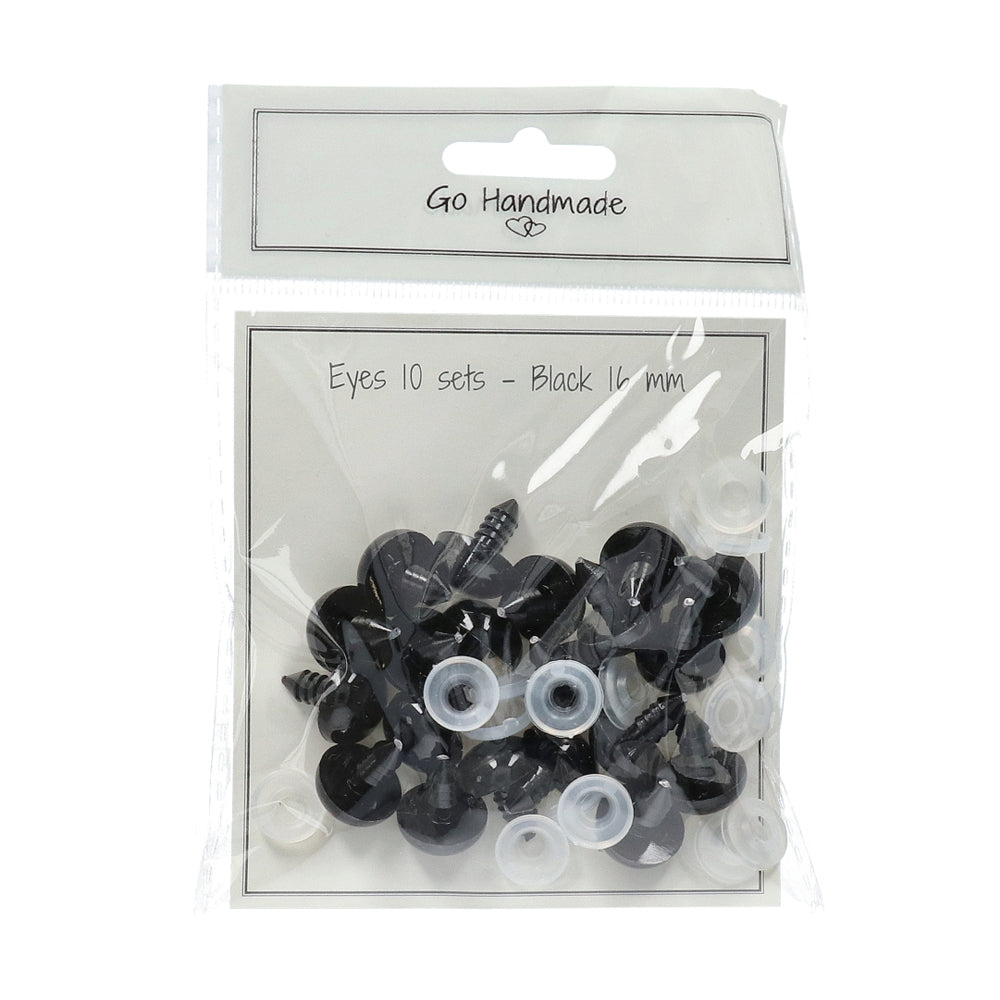 Go Handmade Veiligheidsogen Zwart