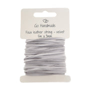 Go Handmade Velvet Koord 5 m x 3 mm 53 Lichtgrijs