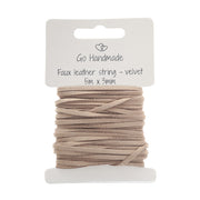 Go Handmade Velvet Koord 5 m x 3 mm 55 Beige