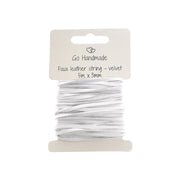 Go Handmade Velvet Koord 5 m x 3 mm 60 Wit