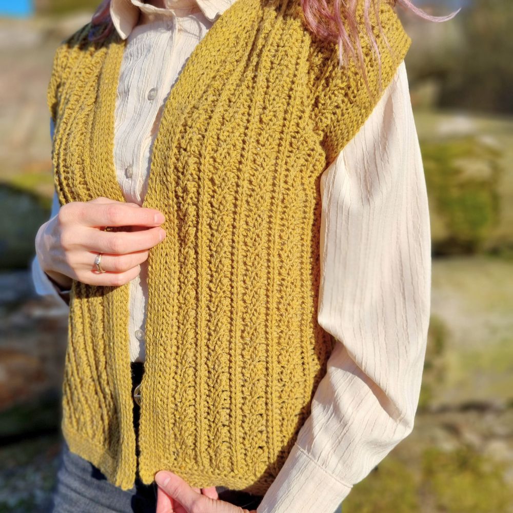 Goldenrod Waistcoat Haakpakket - It's Annemade (11)