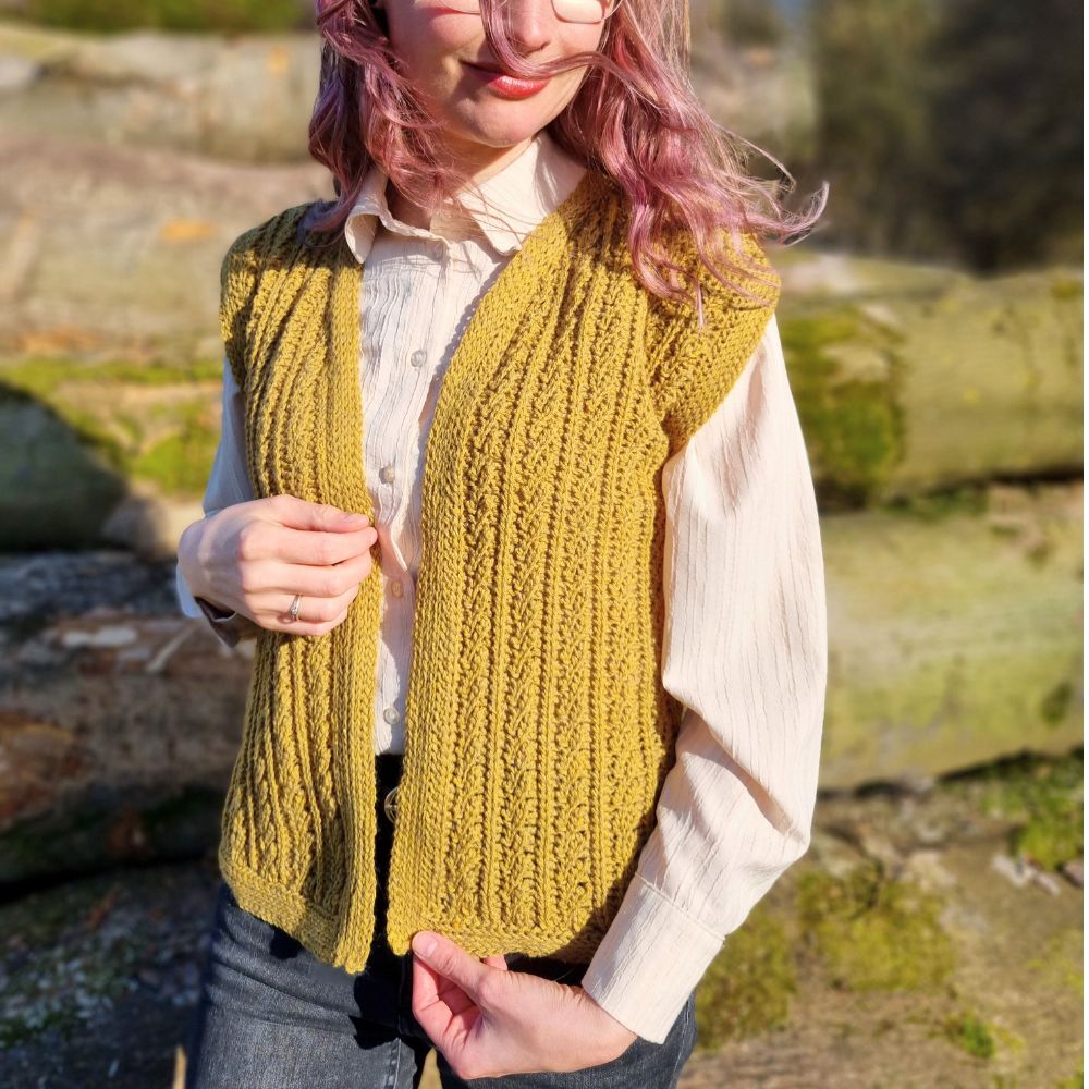 Goldenrod Waistcoat Haakpakket - It's Annemade (10)