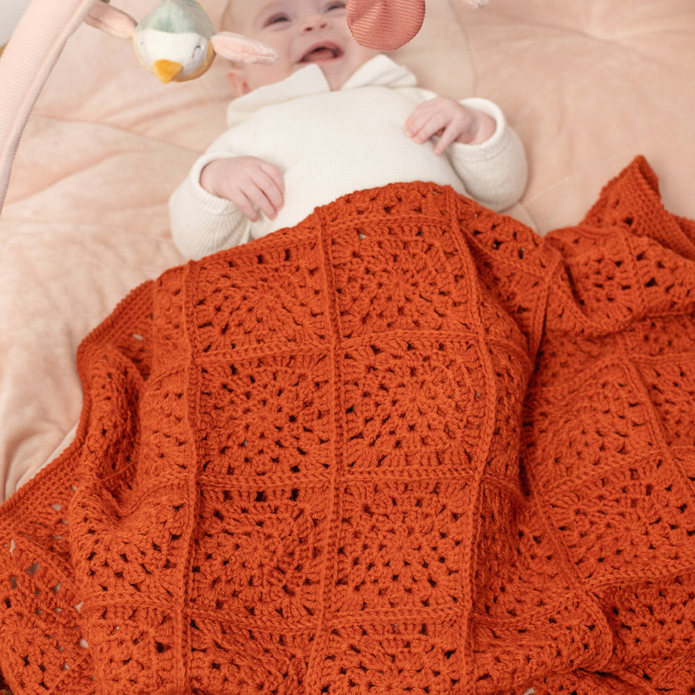 Granny Square Babydeken Wieg Unicolour Haakpakket