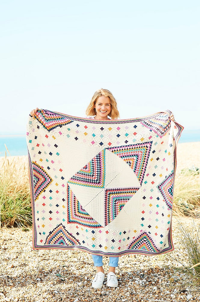 Celebration blanket — gemaakt met Granny Square Celebration Blanket Haakpakket