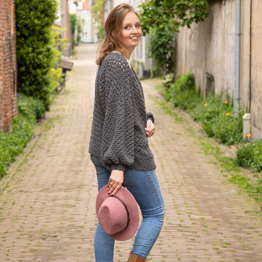 Vest teddy — gemaakt met Haakpakket Budgetyarn Soft Aran Granny Stripe Vest (4)