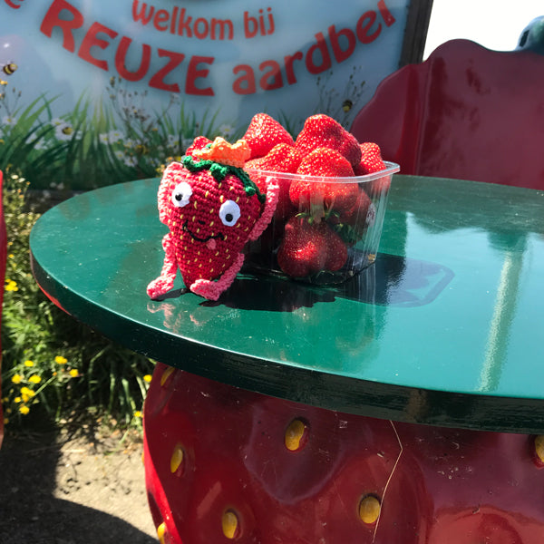 Haakpatroon Aardbeien Sleutelhanger (2)