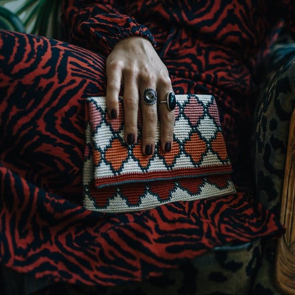 Clutch — gemaakt met Haakpatroon Alhambra Clutch