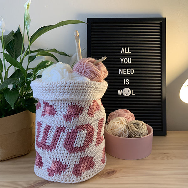Haakpatroon All you need is Wol Mandje (2)