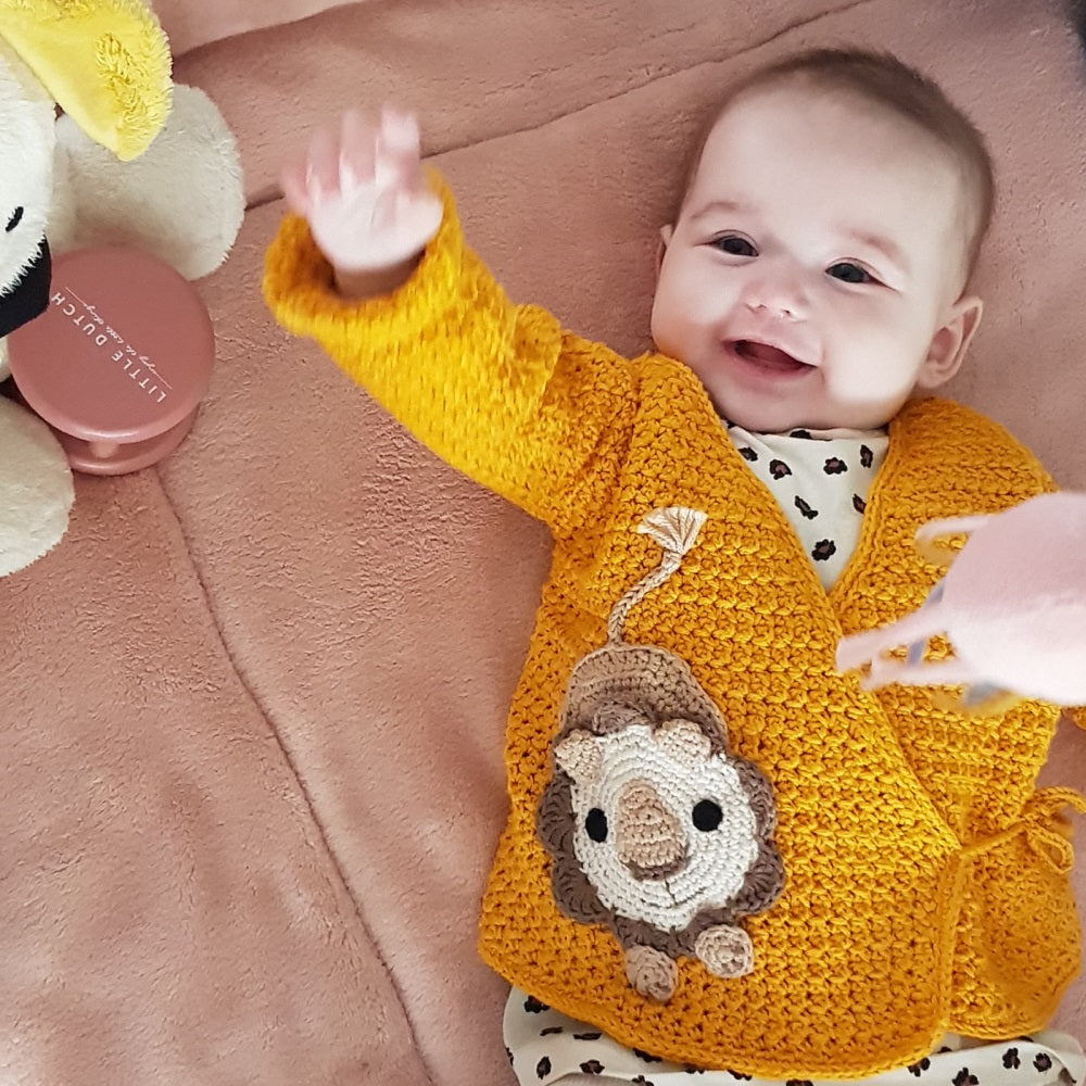 Sfeerbeeld met Haakpatroon Babyvestje Saar