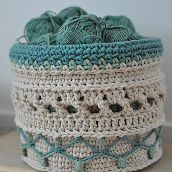 Boho basket — sfeerbeeld met Haakpatroon Boho Basket