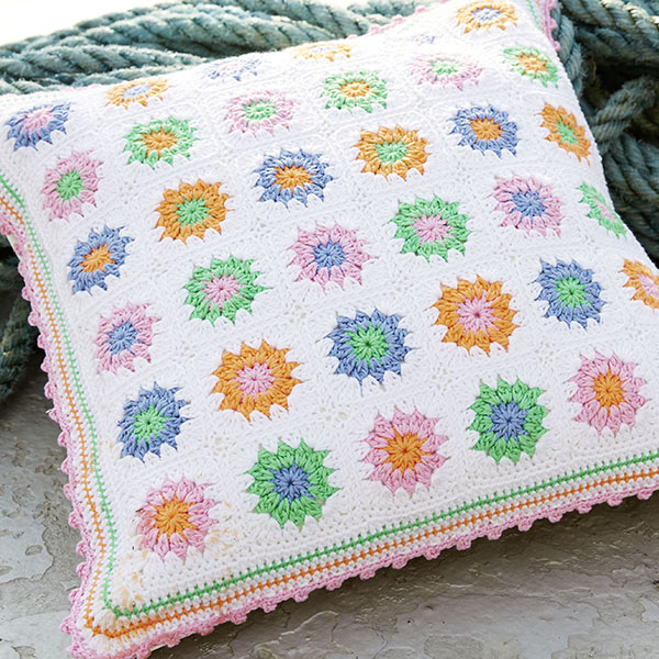 Haakpatroon Catania Granny Square Kussen