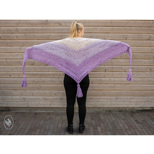 Faded shawl — gemaakt met Haakpatroon Cosy Fine Faded Shawl (3)