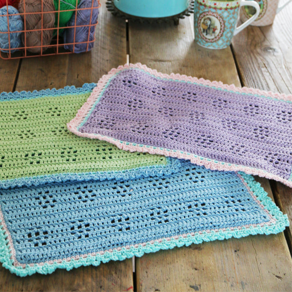 Coton placemats haakpakket — gemaakt met Haakpatroon coton
