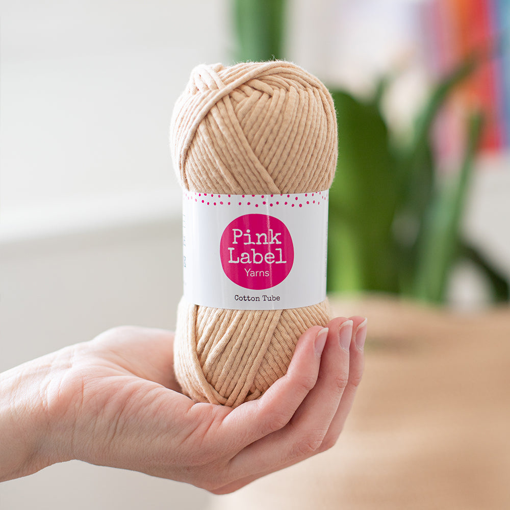 Mand — gemaakt met Haakpatroon Cotton Tube Mand