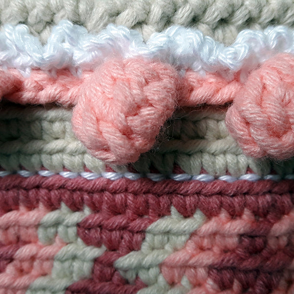 Detail opdracht thessa — gemaakt met Haakpatroon Cute Crochet Boho Basket