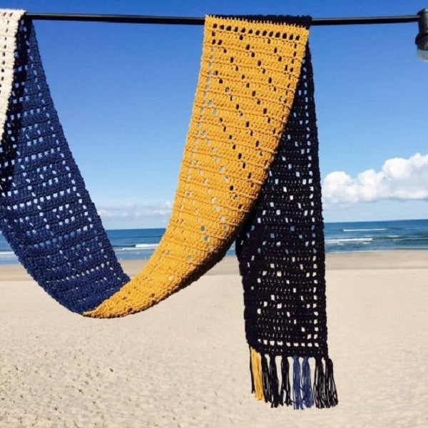 Double four strand bew — gemaakt met Haakpatroon Double Four Shawl