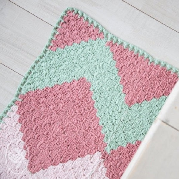 Double four vloerkleed — gemaakt met Haakpatroon Double Four Vloerkleed