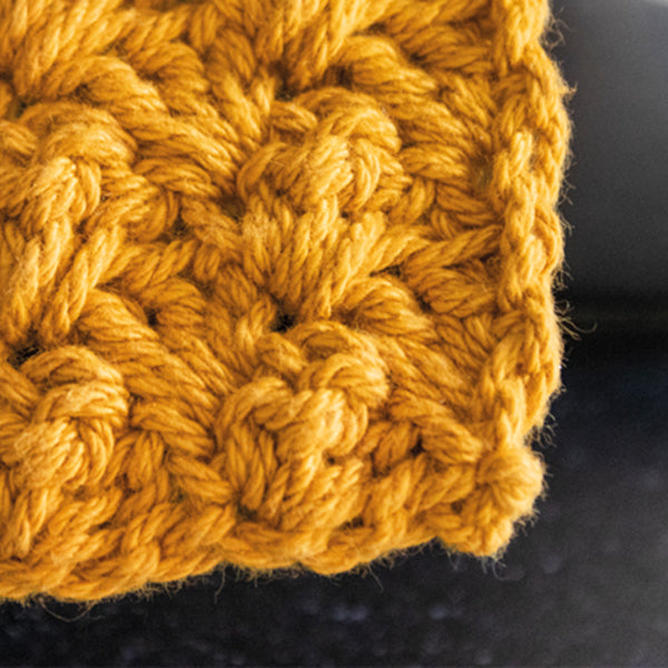 Detail — gemaakt met Haakpatroon Durable Macramé pannenlappen (Digital)
