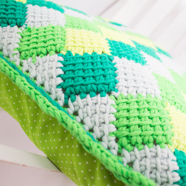Haakpatroon entrelac kussen (2)