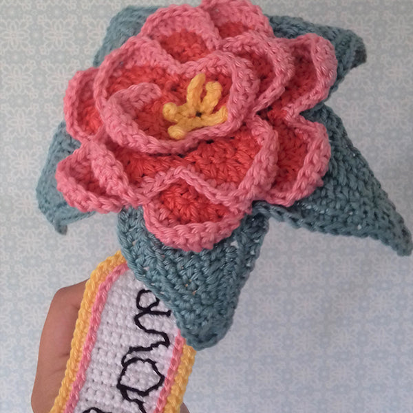 Detailfoto — gemaakt met Haakpatroon Femme Fairytale Bloem