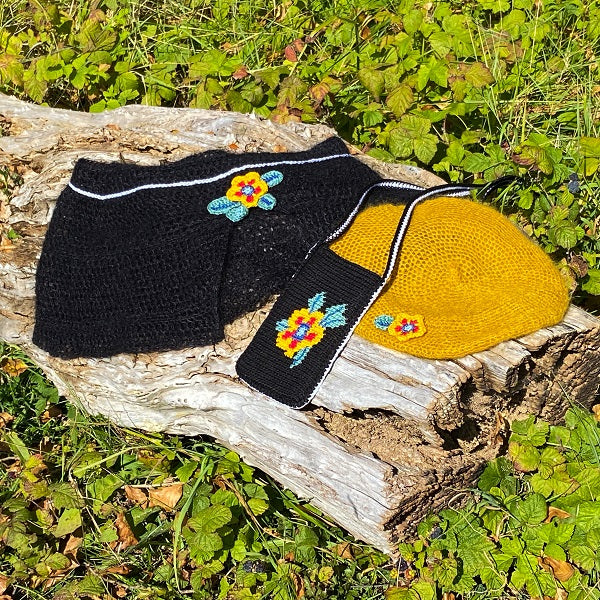 Hele set — gemaakt met Haakpatroon Flower Telefoontasje
