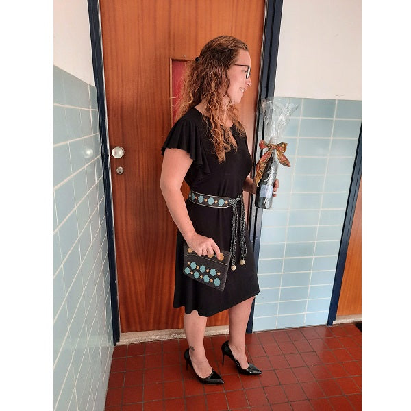 Model — gemaakt met Haakpatroon Glamour Clutch