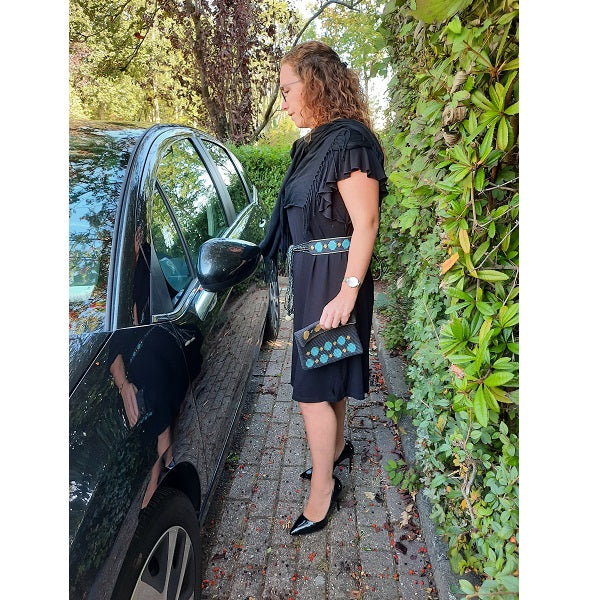 Model — gemaakt met Haakpatroon Glamour Riem