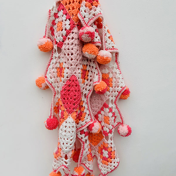 Haakpatroon Granny PomPom Sjaal (3)