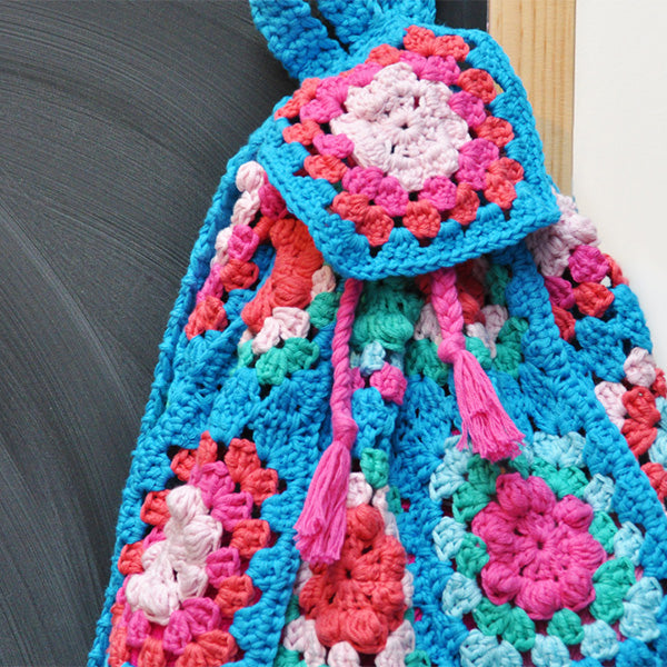 Back to school tas — gemaakt met Haakpatroon Granny rugzak