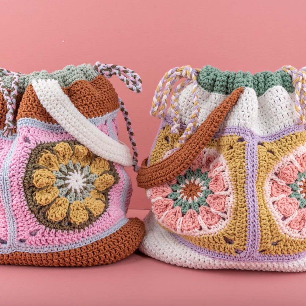 Grannys project bag — gemaakt met Haakpatroon Granny's Lookbook