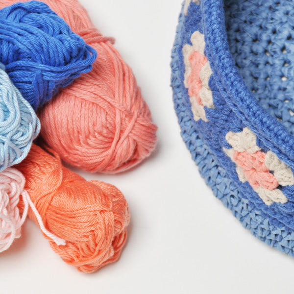Mand granny square — gemaakt met Haakpatroon Granny square mand