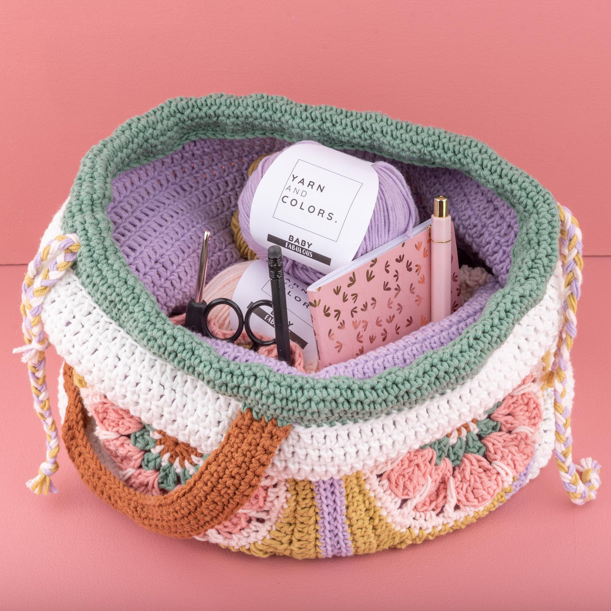 Grannys project bag — gemaakt met Haakpatroon Granny’s Project Bag (6)
