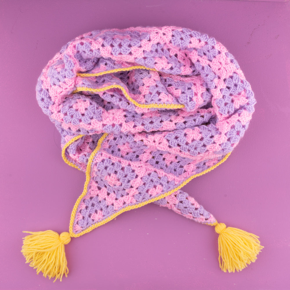 Grannys shawl — gemaakt met Haakpatroon Granny’s Shawl (3)