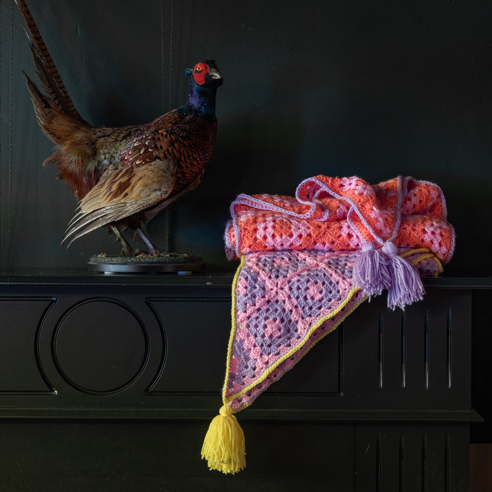 Grannys shawl — gemaakt met Haakpatroon Granny’s Shawl (5)