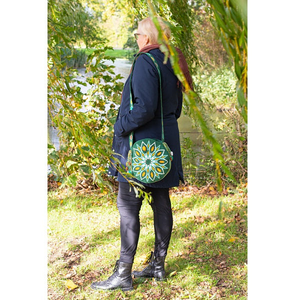 Model — gemaakt met Haakpatroon Green Bag Mochilla Tas