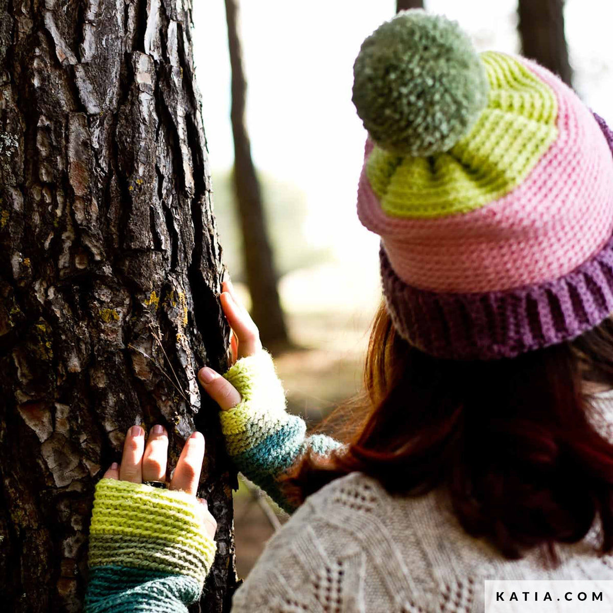 Patroon breien haken dames set herfst winter katia — gemaakt met Haakpatroon Katia Boomer Muts en wanten