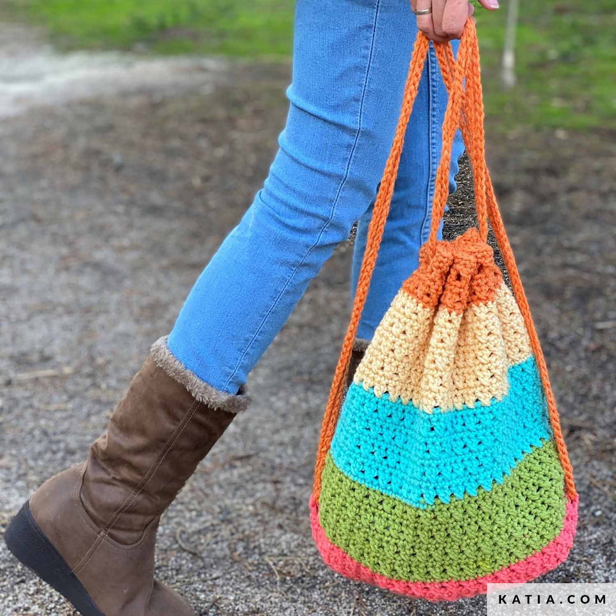 Patroon breien haken dames draagtas herfst winter katia — gemaakt met Haakpatroon Katia Boomer Rugzakje (2)