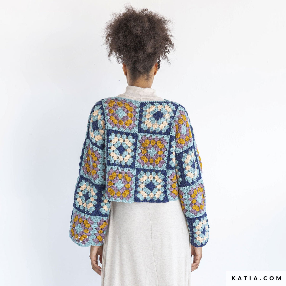 Anleitung stricken hakeln damen pullover herbst winter katia — gemaakt met Haakpatroon Katia Instagranny Trui, Deken en Sjaal
