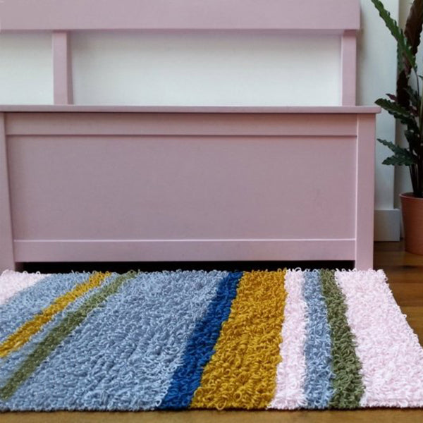 Lussen vloerkleed durable macrame — gemaakt met Haakpatroon Macramé Lussen Vloerkleed (3)