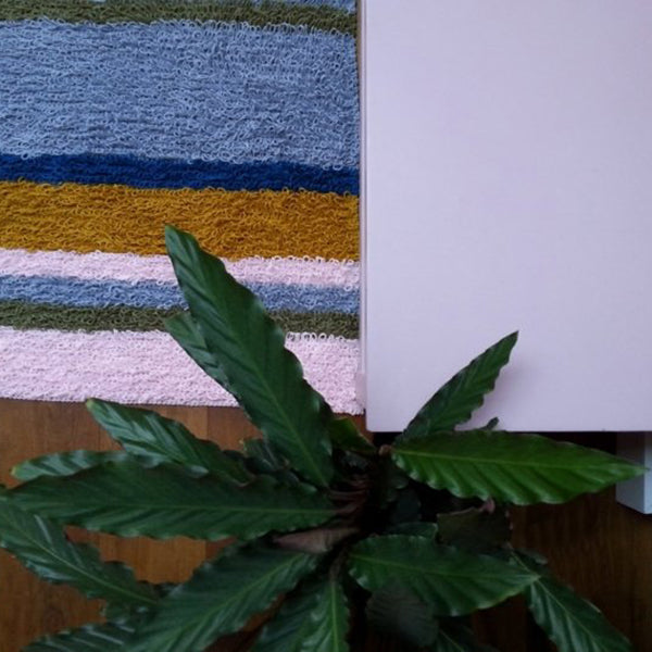 Lussen vloerkleed durable macrame — gemaakt met Haakpatroon Macramé Lussen Vloerkleed