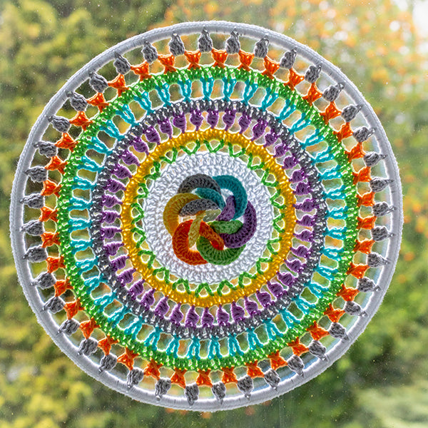 Mandala raam — gemaakt met Haakpatroon Mandala Struggle of Life