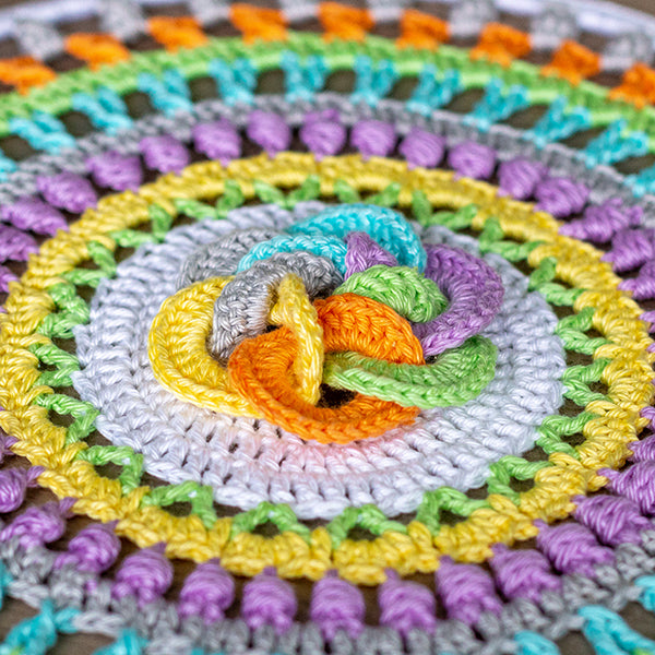 Mandala boven — gemaakt met Haakpatroon Mandala Struggle of Life