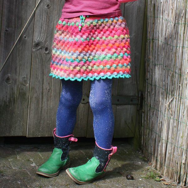 Mille colori kinderrokje haakpakket — gemaakt met Haakpatroon Mille Colori kinderrokje