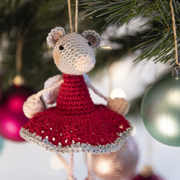 Haakpatroon Mini Muis Kersthanger (3)