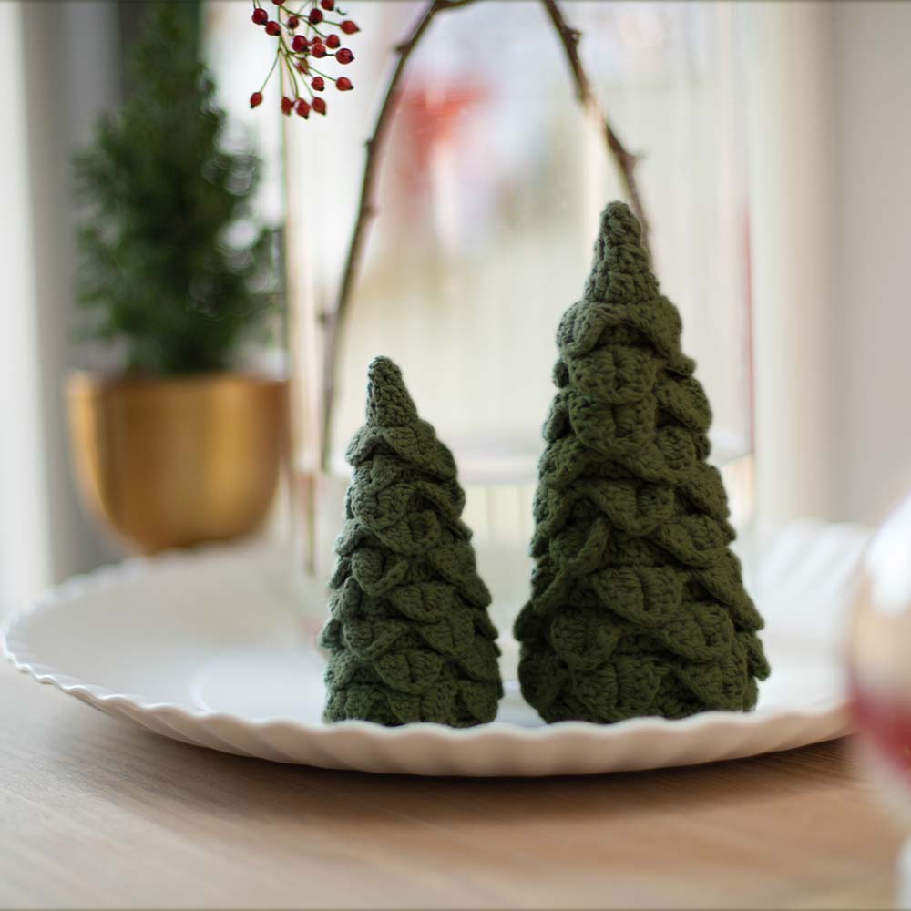 Kerstboom olive green — gemaakt met Haakpatroon Mixed Up Kerstboompjes (Digital) (4)