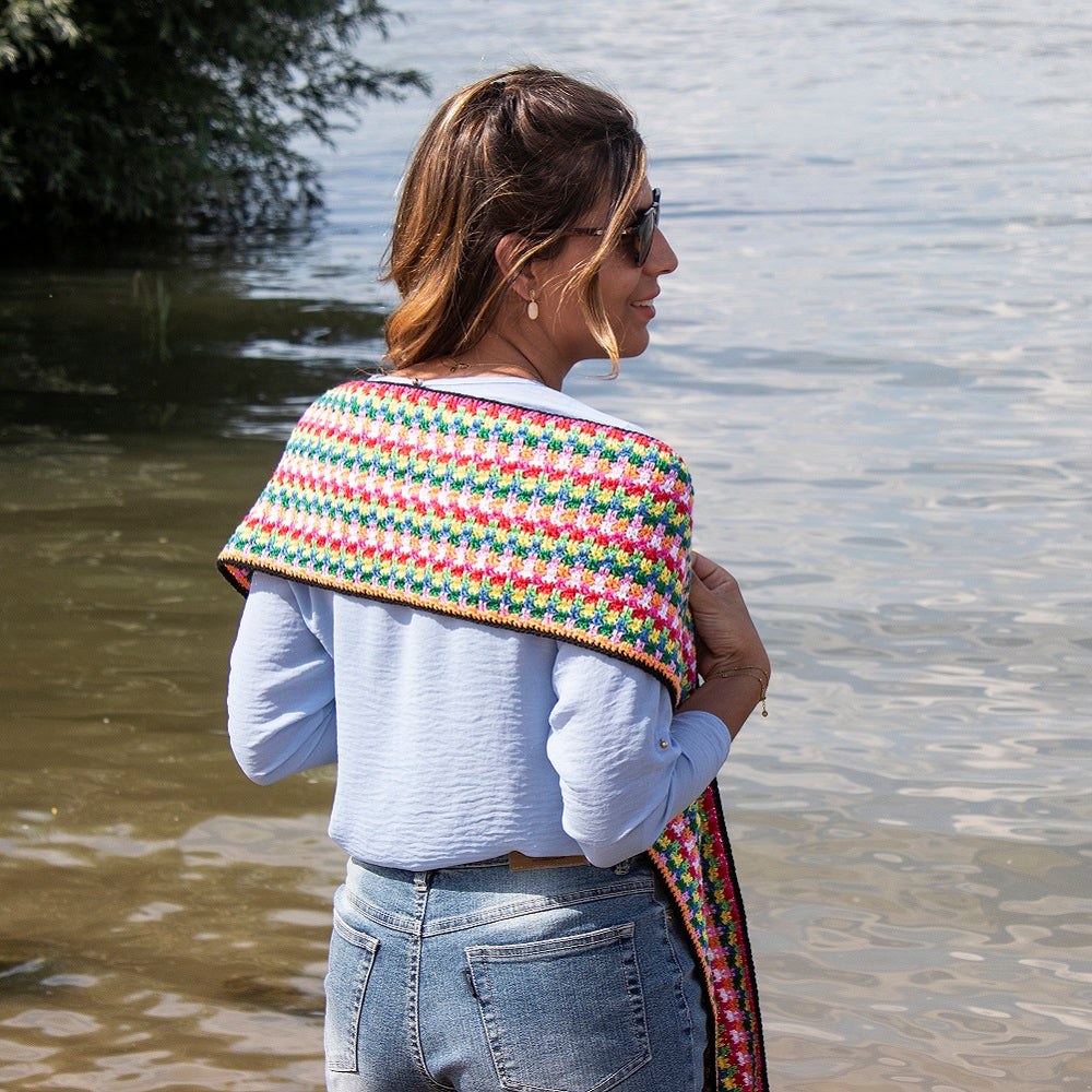 Haakpatroon Must-have Kleurrijke Sjaal (2)